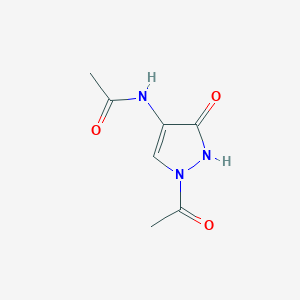 molecular formula C7H9N3O3 B12897405 N-(1-Acetyl-3-oxo-2,3-dihydro-1H-pyrazol-4-yl)acetamide CAS No. 917613-35-5