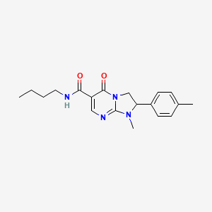 N-Butyl-1-methyl-2-p-tolyl-5-oxo-1,2,3,5-tetrahydroimidazo(1,2-a)pyrimidine-6-carboxamide