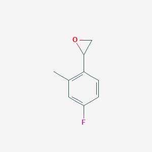 molecular formula C9H9FO B1289746 2-(4-Fluoro-2-methylphenyl)oxirane CAS No. 111991-16-3