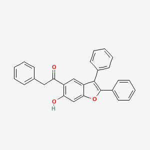 Ethanone, 1-(6-hydroxy-2,3-diphenyl-5-benzofuranyl)-2-phenyl-