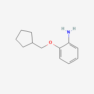 molecular formula C12H17NO B1289747 2-(Cyclopentylmethoxy)aniline CAS No. 640767-46-0