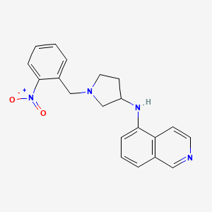 molecular formula C20H20N4O2 B12897551 5-Isoquinolinamine, N-[1-[(2-nitrophenyl)methyl]-3-pyrrolidinyl]- CAS No. 675133-06-9