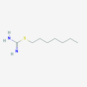 molecular formula C8H18N2S B12897597 Heptyl carbamimidothioate CAS No. 44996-93-2