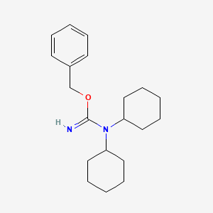 molecular formula C20H30N2O B12897608 Benzyl dicyclohexylcarbamimidate 