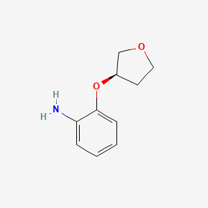 molecular formula C10H13NO2 B12897648 2-{[(3R)-Oxolan-3-yl]oxy}aniline CAS No. 917909-33-2