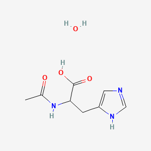 molecular formula C8H13N3O4 B1289770 2-Acetamido-3-(1H-imidazol-4-yl)propanoic acid hydrate CAS No. 213178-97-3
