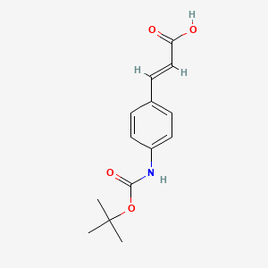 molecular formula C14H17NO4 B1289771 Boc-4-aminocinnamic acid 