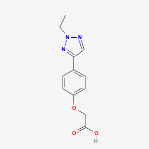 molecular formula C12H13N3O3 B12897757 [4-(2-Ethyl-2H-1,2,3-triazol-4-yl)phenoxy]acetic acid CAS No. 89220-98-4