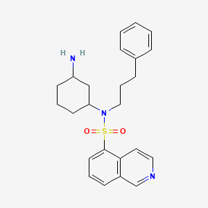 molecular formula C24H29N3O2S B12897779 N-(3-Aminocyclohexyl)-N-(3-phenylpropyl)isoquinoline-5-sulfonamide CAS No. 651307-56-1