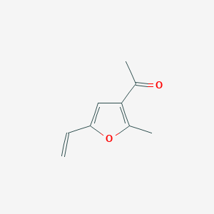 molecular formula C9H10O2 B12897794 1-(5-Ethenyl-2-methylfuran-3-yl)ethan-1-one CAS No. 75822-63-8