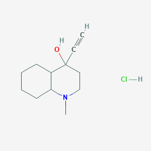 molecular formula C12H20ClNO B12897801 4-Ethynyl-1-methyldecahydroquinolin-4-ol hydrochloride CAS No. 54924-27-5