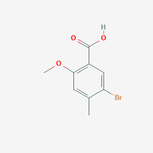 molecular formula C9H9BrO3 B1289782 5-溴-2-甲氧基-4-甲基苯甲酸 CAS No. 90326-61-7