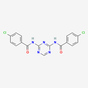 molecular formula C17H11Cl2N5O2 B12897821 N,N'-(1,3,5-Triazine-2,4-diyl)bis(4-chlorobenzamide) CAS No. 111829-64-2