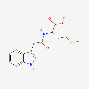 molecular formula C15H18N2O3S B12897861 L-Methionine, N-(1H-indol-3-ylacetyl)- CAS No. 57193-54-1