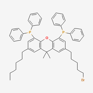 molecular formula C50H53BrOP2 B12897894 (2-(5-Bromopentyl)-7-hexyl-9,9-dimethyl-9H-xanthene-4,5-diyl)bis(diphenylphosphine) 