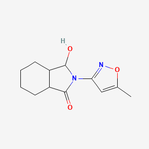 molecular formula C12H16N2O3 B12897967 3-Hydroxy-2-(5-methyl-1,2-oxazol-3-yl)octahydro-1H-isoindol-1-one CAS No. 143807-18-5