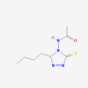 molecular formula C8H14N4OS B12897973 N-(3-Butyl-5-sulfanylidene-3,5-dihydro-4H-1,2,4-triazol-4-yl)acetamide CAS No. 90311-60-7