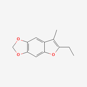 molecular formula C12H12O3 B12897993 Furo[2,3-f]-1,3-benzodioxole, 6-ethyl-7-methyl- CAS No. 831171-09-6