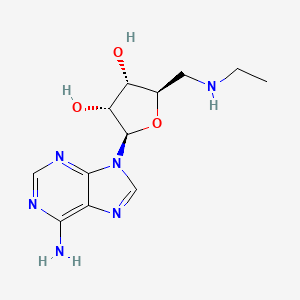 molecular formula C12H18N6O3 B12898018 5'-Deoxy-5'-(ethylamino)adenosine CAS No. 87830-56-6