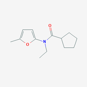 molecular formula C13H19NO2 B12898037 N-Ethyl-N-(5-methylfuran-2-yl)cyclopentanecarboxamide CAS No. 62187-45-5