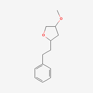 molecular formula C13H18O2 B12898076 4-Methoxy-2-phenethyltetrahydrofuran CAS No. 88841-82-1