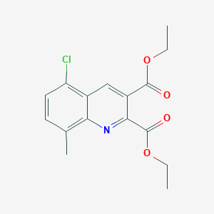 molecular formula C16H16ClNO4 B12898087 5-Chloro-8-methylquinoline-2,3-dicarboxylic acid diethyl ester CAS No. 948294-21-1