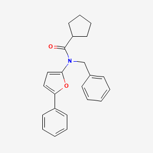 molecular formula C23H23NO2 B12898093 N-Benzyl-N-(5-phenylfuran-2-yl)cyclopentanecarboxamide CAS No. 62187-63-7