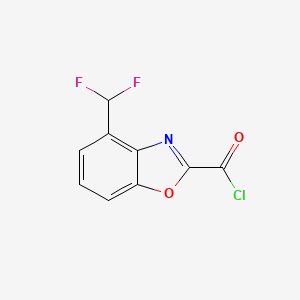 molecular formula C9H4ClF2NO2 B12898104 4-(Difluoromethyl)benzo[d]oxazole-2-carbonyl chloride 