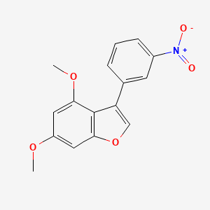 molecular formula C16H13NO5 B12898111 4,6-Dimethoxy-3-(3-nitrophenyl)-1-benzofuran CAS No. 922140-78-1