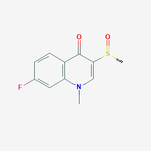 4(1H)-Quinolinone, 7-fluoro-1-methyl-3-[(R)-methylsulfinyl]-