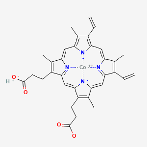 Cobalt, [dihydrogen 3,7,12,17-tetramethyl-8,13-divinyl-2,18-porphinedipropionato(2-)]-