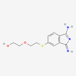 2-{2-[(3-Amino-1-imino-1H-isoindol-6-yl)sulfanyl]ethoxy}ethan-1-ol