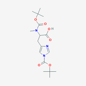 molecular formula C17H27N3O6 B1289839 Boc-N-Me-D-His(Boc)-OH CAS No. 2044710-77-0