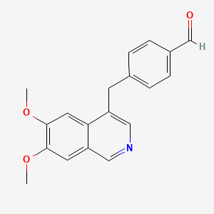 4-((6,7-Dimethoxyisoquinolin-4-yl)methyl)benzaldehyde