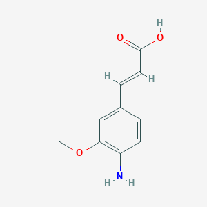 molecular formula C10H11NO3 B1289841 3-(4-氨基-3-甲氧基苯基)丙烯酸 CAS No. 104274-20-6