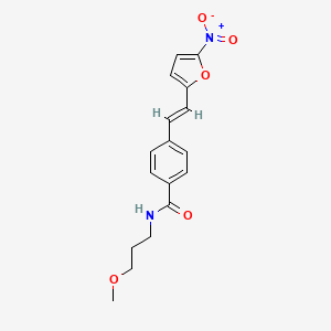 N-(3-Methoxypropyl)-4-(2-(5-nitrofuran-2-yl)vinyl)benzamide