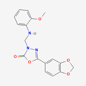 1,3,4-Oxadiazol-2(3H)-one, 5-(1,3-benzodioxol-5-yl)-3-(((2-methoxyphenyl)amino)methyl)-