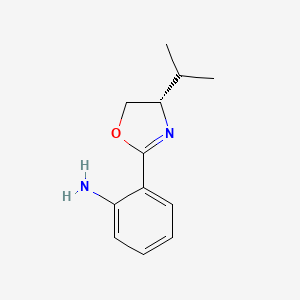 2-[(4S)-4-(Propan-2-yl)-4,5-dihydro-1,3-oxazol-2-yl]aniline