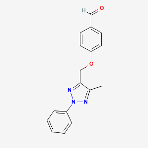 4-((5-Methyl-2-phenyl-2H-1,2,3-triazol-4-yl)methoxy)benzaldehyde