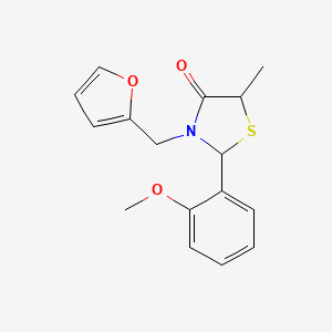 3-[(Furan-2-yl)methyl]-2-(2-methoxyphenyl)-5-methyl-1,3-thiazolidin-4-one