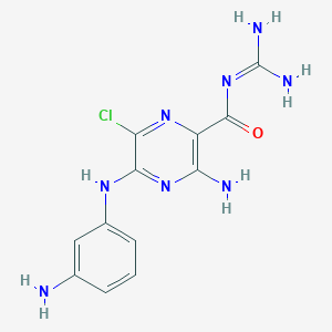 molecular formula C12H13ClN8O B012899 5-N-(3-Aminophenyl)amiloride CAS No. 108414-87-5
