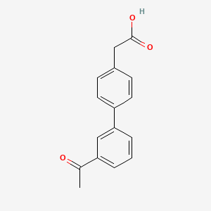 molecular formula C16H14O3 B1289909 (3'-Acetyl-biphenyl-4-yl)-acetic acid CAS No. 886363-14-0