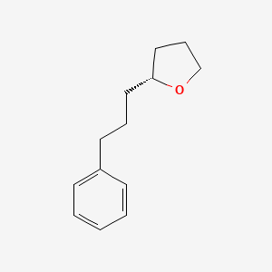 Furan, tetrahydro-2-(3-phenylpropyl)-, (2R)-