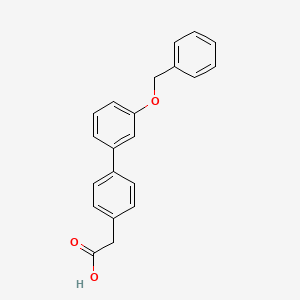 molecular formula C21H18O3 B1289910 4-[3-(Benzyloxy)phenyl]phenylacetic acid CAS No. 893640-40-9
