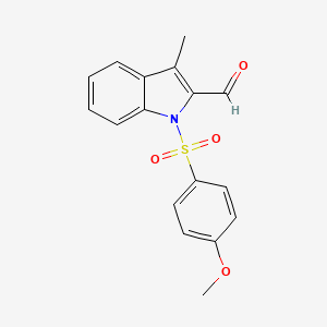 1-((4-Methoxyphenyl)sulfonyl)-3-methyl-1H-indole-2-carbaldehyde