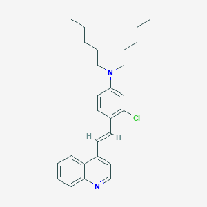 3-Chloro-N,N-dipentyl-4-(2-(quinolin-4-yl)vinyl)aniline