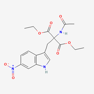 Diethyl 2-acetamido-2-((6-nitro-1H-indol-3-yl)methyl)malonate