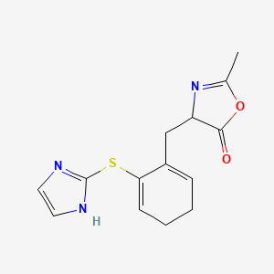 4-((6-((1H-Imidazol-2-yl)thio)cyclohexa-1,5-dien-1-yl)methyl)-2-methyloxazol-5(4H)-one