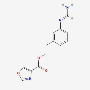 3-Formimidamidophenethyl oxazole-4-carboxylate