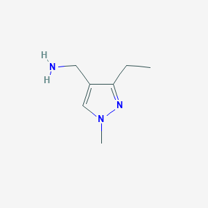 molecular formula C7H13N3 B1289926 (3-ethyl-1-methyl-1H-pyrazol-4-yl)methanamine CAS No. 1007540-20-6